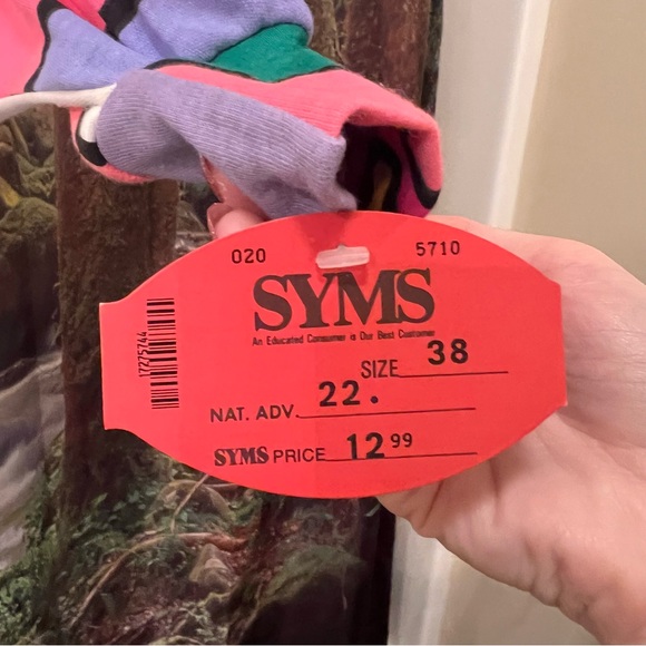 Vintage Abstract Geometric Shirt Oversized Colorful Peter Max vibes 2X 80s 90s - Picture 12 of 15